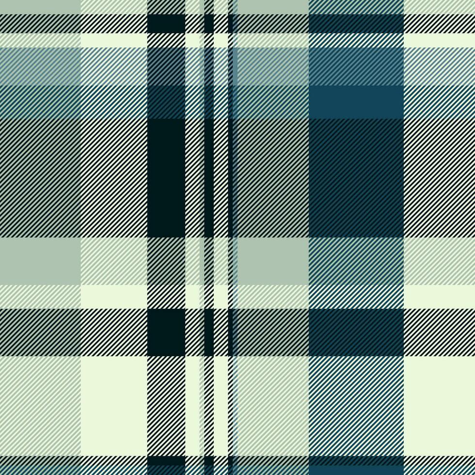 Textur prüfen Plaid von Tartan nahtlos Textil- mit ein Stoff Vektor Muster Hintergrund.