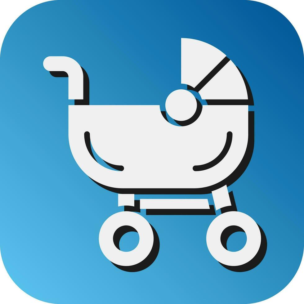 barnvagnar vektor glyf lutning bakgrund ikon för personlig och kommersiell använda sig av.