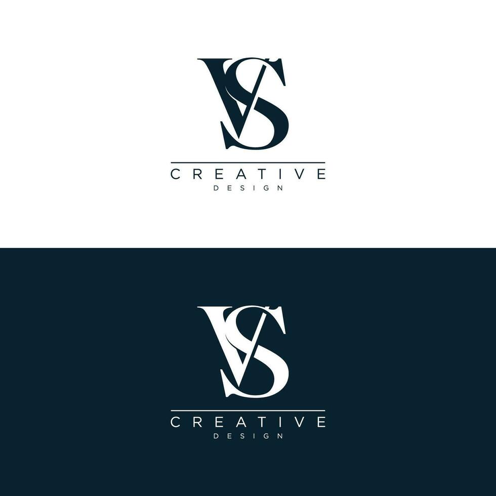 Initialen Brief vs. oder sv Logo Designs Vektor