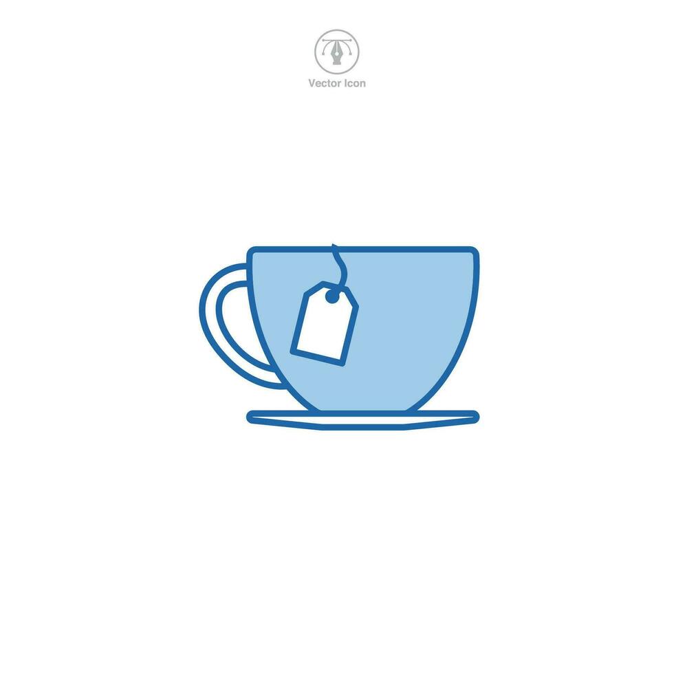 Tee Tasse Symbol Symbol Vektor Illustration isoliert auf Weiß Hintergrund