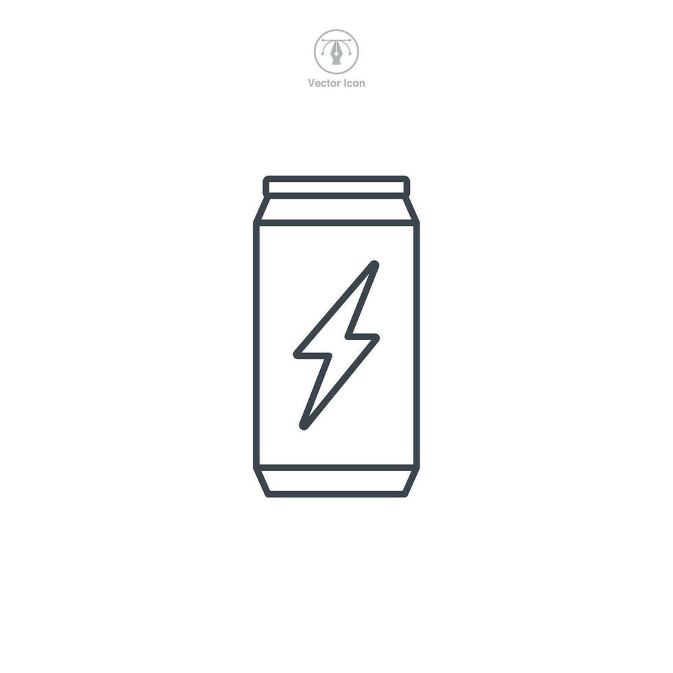 energi dryck kan ikon symbol vektor illustration isolerat på vit bakgrund
