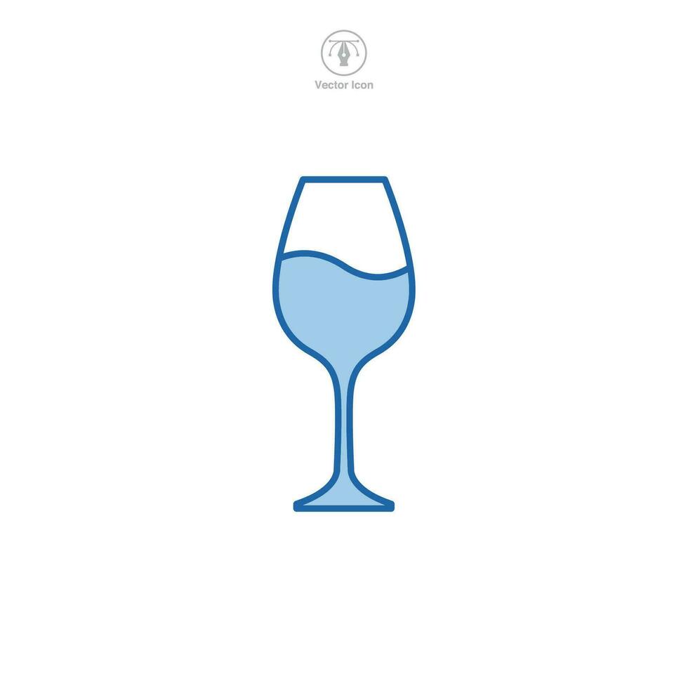 vin glas ikon symbol vektor illustration isolerat på vit bakgrund