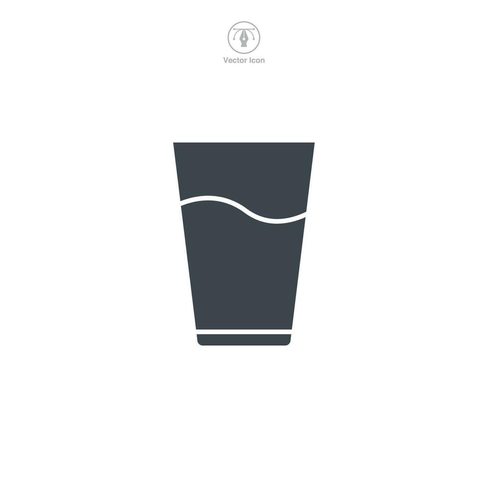 glas vatten ikon symbol vektor illustration isolerat på vit bakgrund