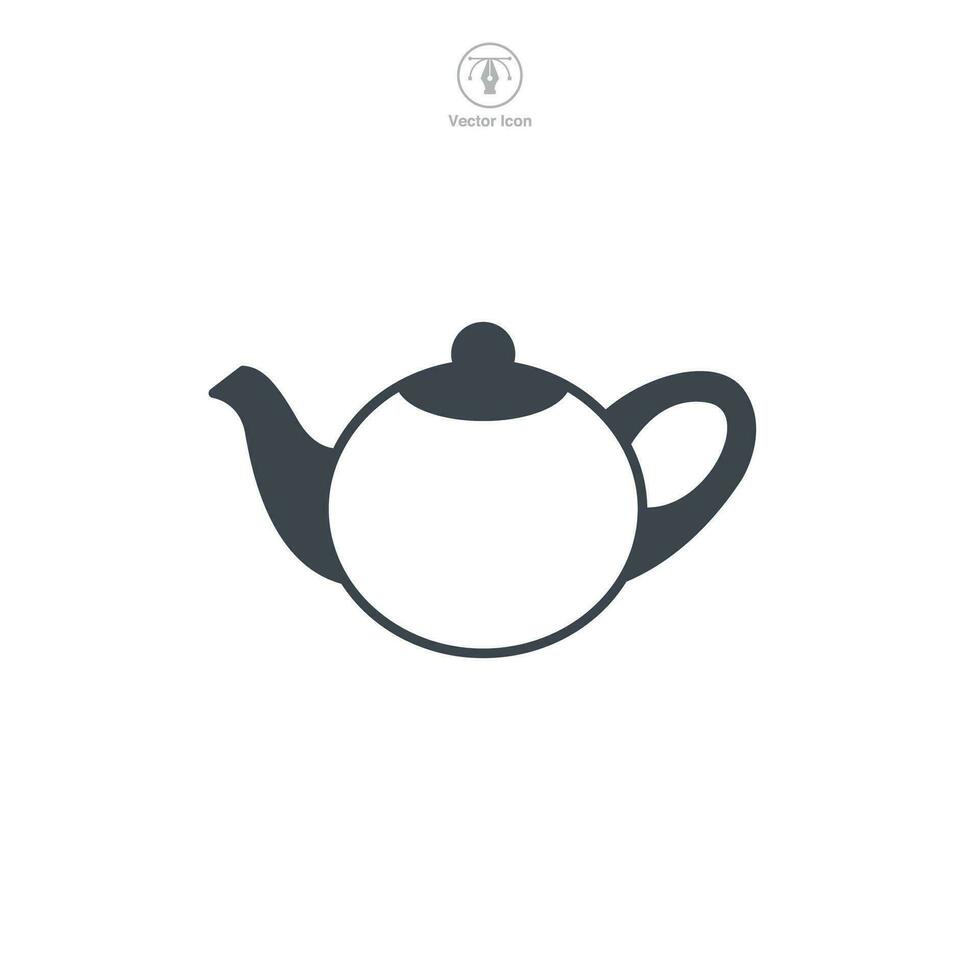 Tee Topf Symbol Symbol Vektor Illustration isoliert auf Weiß Hintergrund