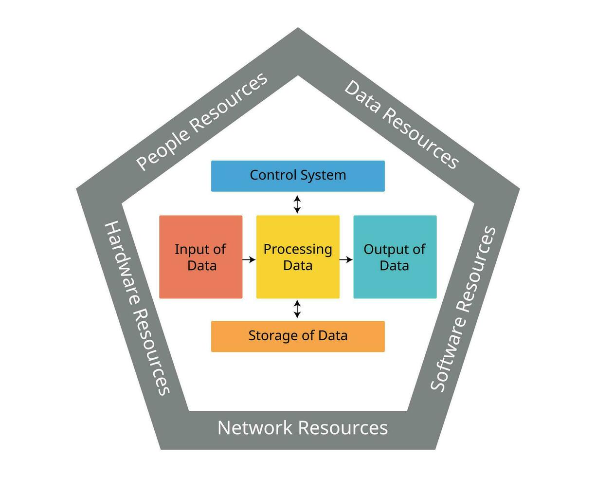 information systemet med information systemet aktiviteter och information systemet Resurser vektor