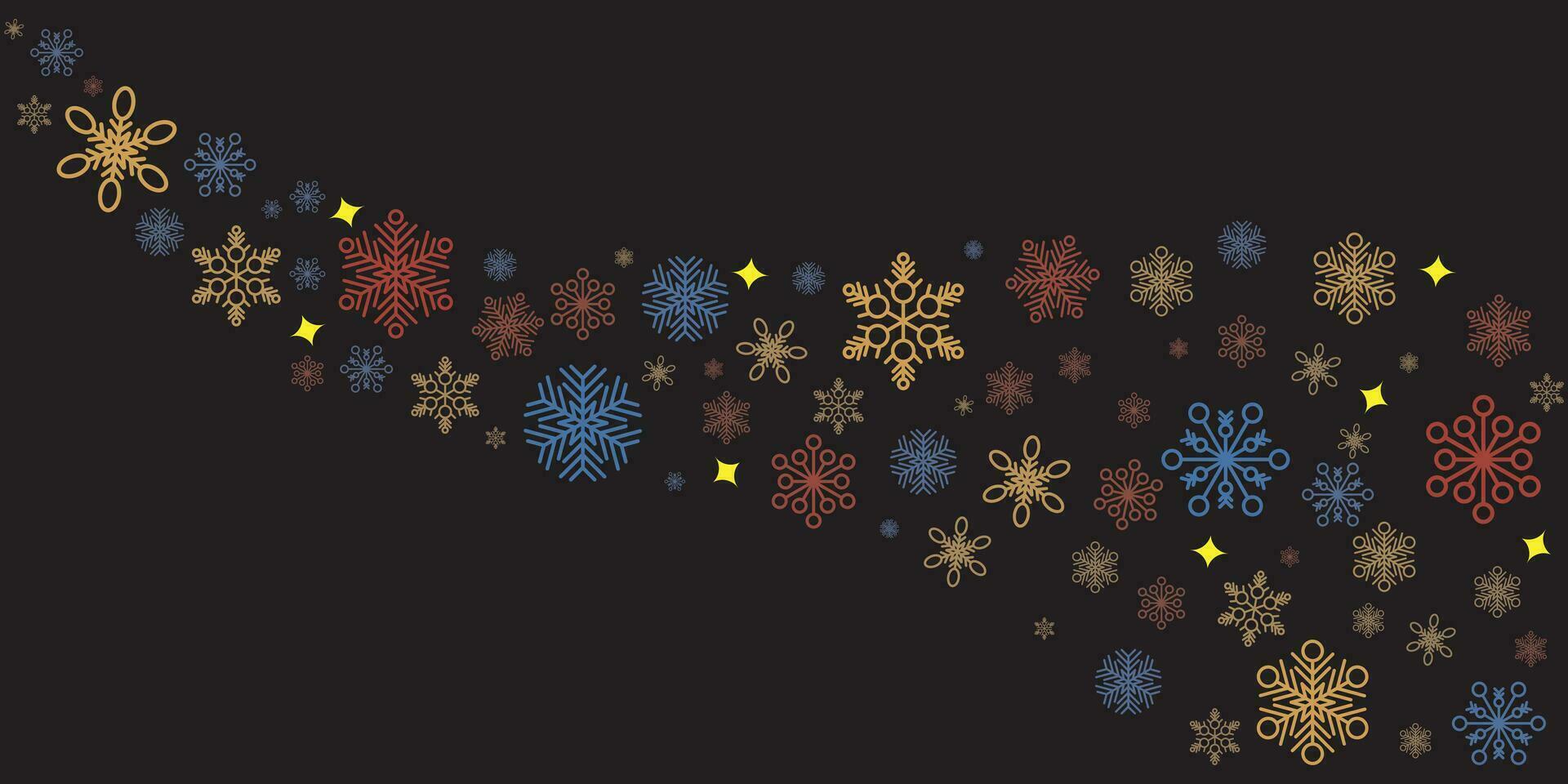 Winter und Weihnachten Hintergrund Vektor Design mit Schneeflocken mit Copyspace