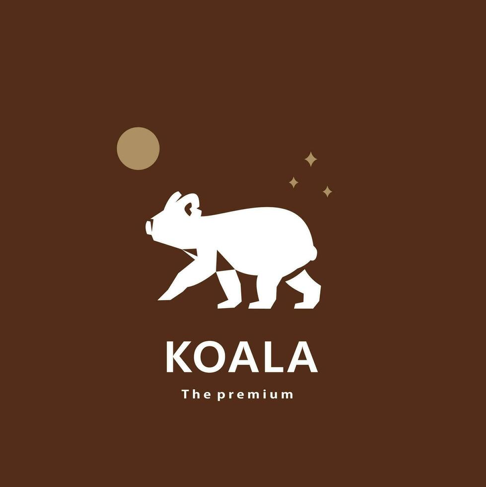 Tier Koala natürlich Logo Vektor Symbol Silhouette retro Hipster