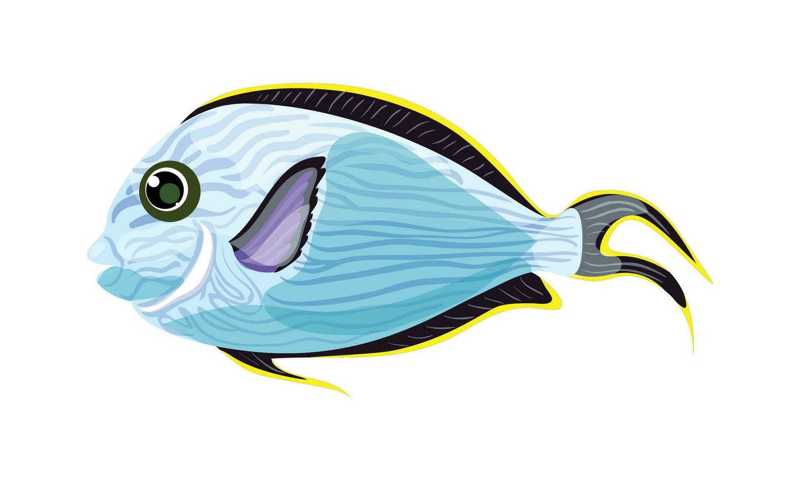 Vektor Fisch Illustration auf Weiß Hintergrund