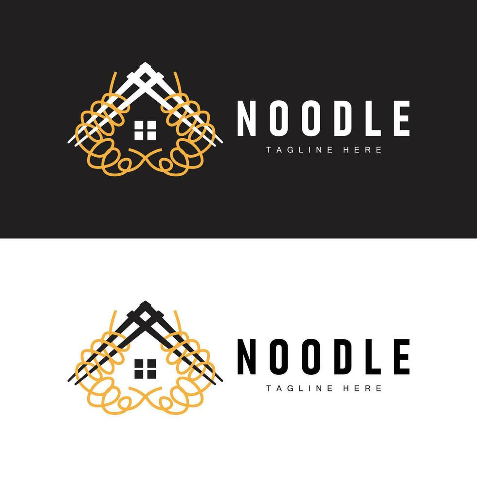 Ramen Nudel Logo einfach Nudel und Schüssel Design Inspiration Chinesisch Essen Vorlage Illustration vektor