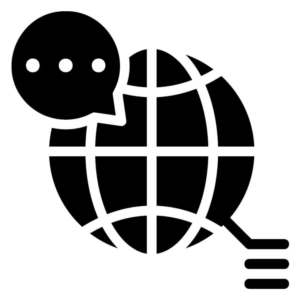 globales Glyphen-Symbol vektor