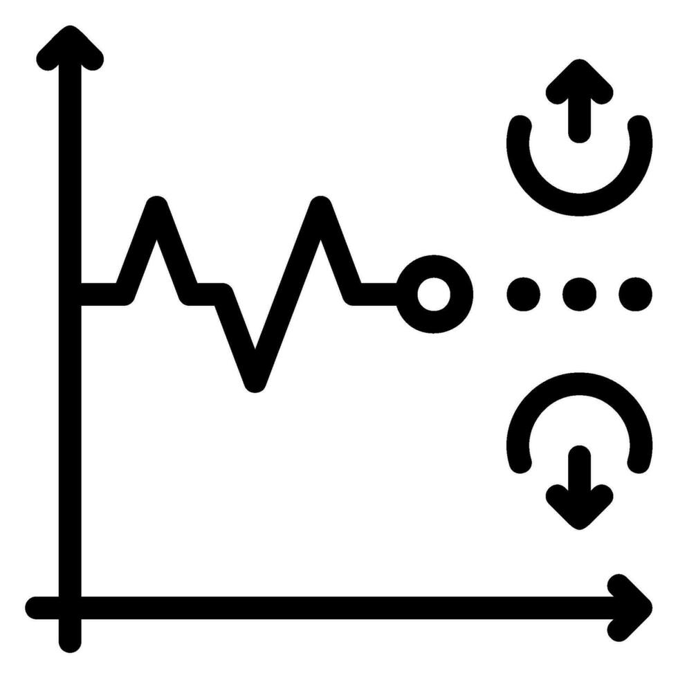 Symbol für die Volatilitätslinie vektor