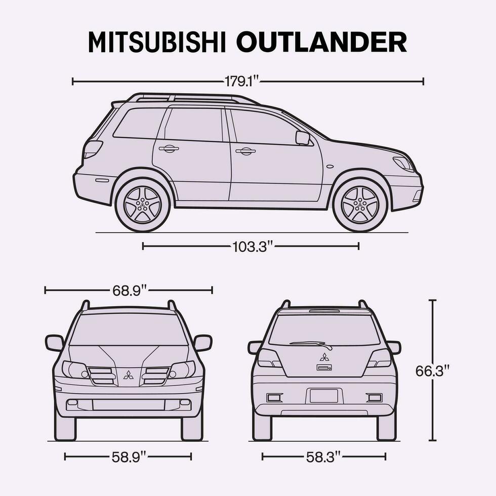 2003 Mitsubishi Fremdling Auto Entwurf vektor