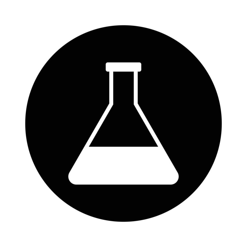 kemisk flaska ikon vetenskap och utredningar begrepp vektor mall design.