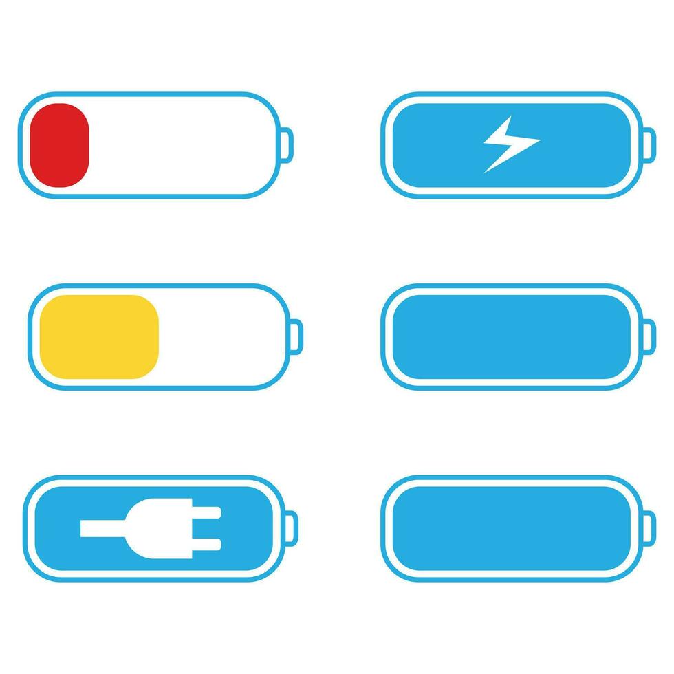 Batterie Laden Symbol und Vektor unterzeichnen.