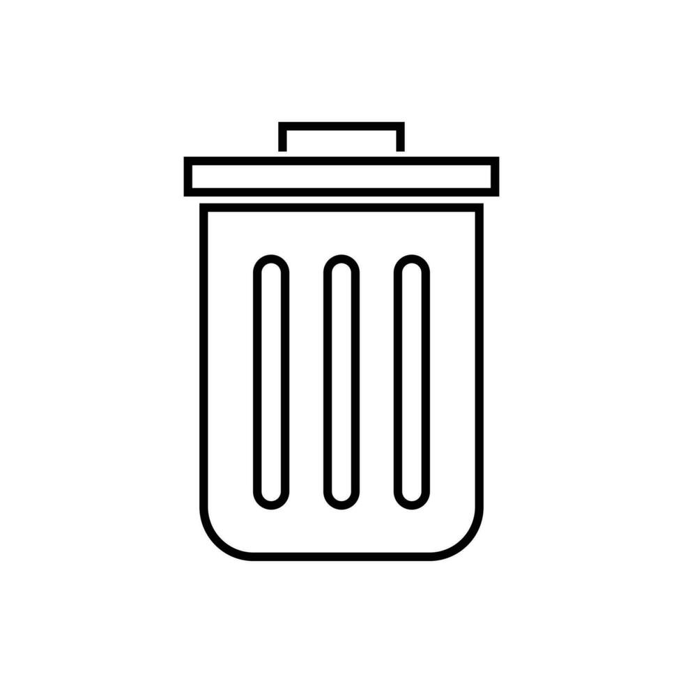 Müll können Symbol und löschen Zeichen Vektor Design.