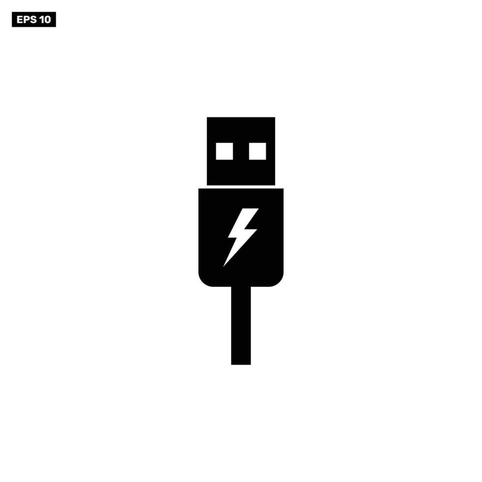 USB aufladen Symbol Symbol eben Vektor Illustration zum Grafik und Netz Design Vorlage.