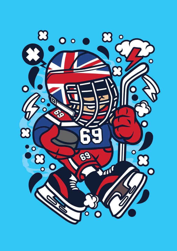 Storbritannien hockey kid.eps vektor