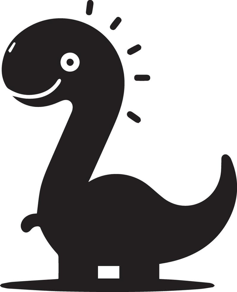 minimal komisch Karikatur Dinosaurier Vektor Silhouette, Silhouette, schwarz Farbe, Weiß Hintergrund 17