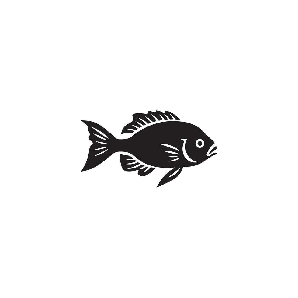Fisch Symbol isoliert auf Weiß Design Hintergrund. vektor