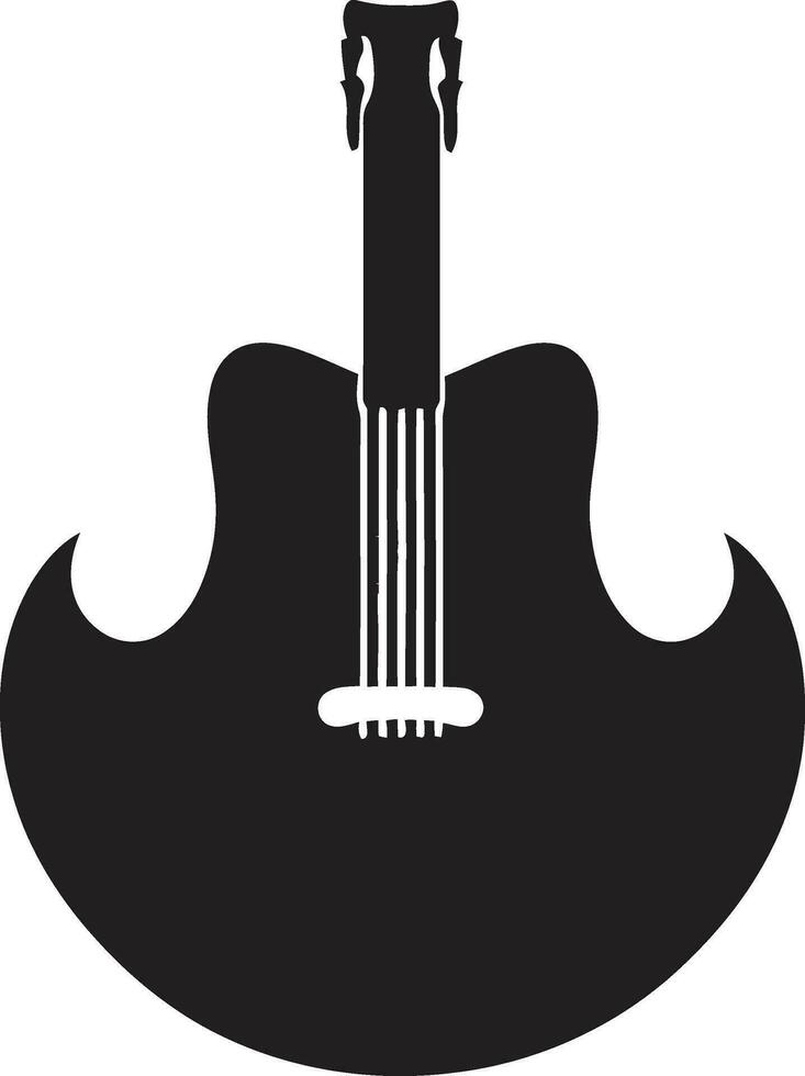 harmonisk arv gitarr logotyp vektor rytmisk resonans symbolisk gitarr ikon