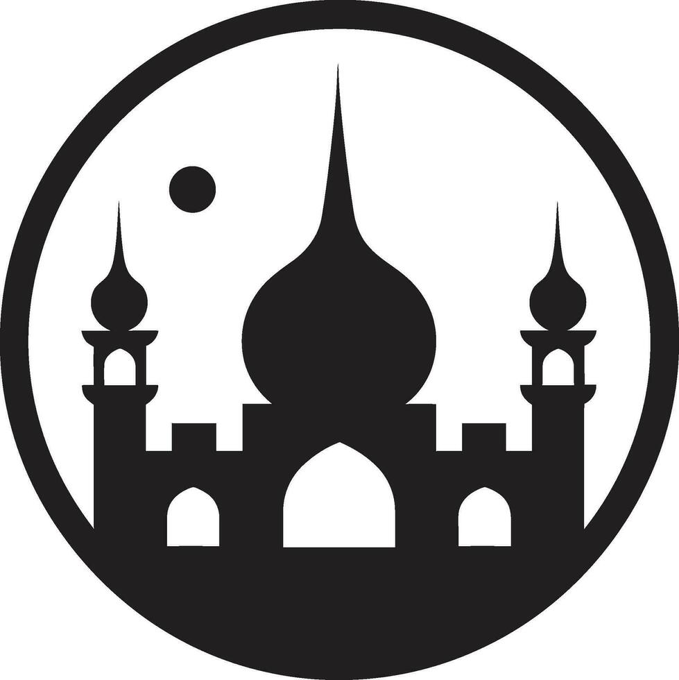 Moschee Wunder ikonisch Logo Vektor ätherisch Echo Moschee Symbol Emblem