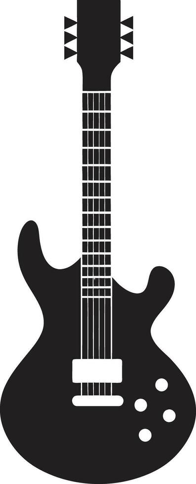 lugn ljudlandskap gitarr emblem konst eufoniska ekar gitarr logotyp vektor illustration
