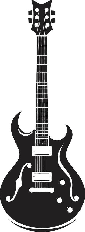 klimpern Gelassenheit Gitarre Logo Vektor Illustration Echos von Eleganz Gitarre Emblem Vektor