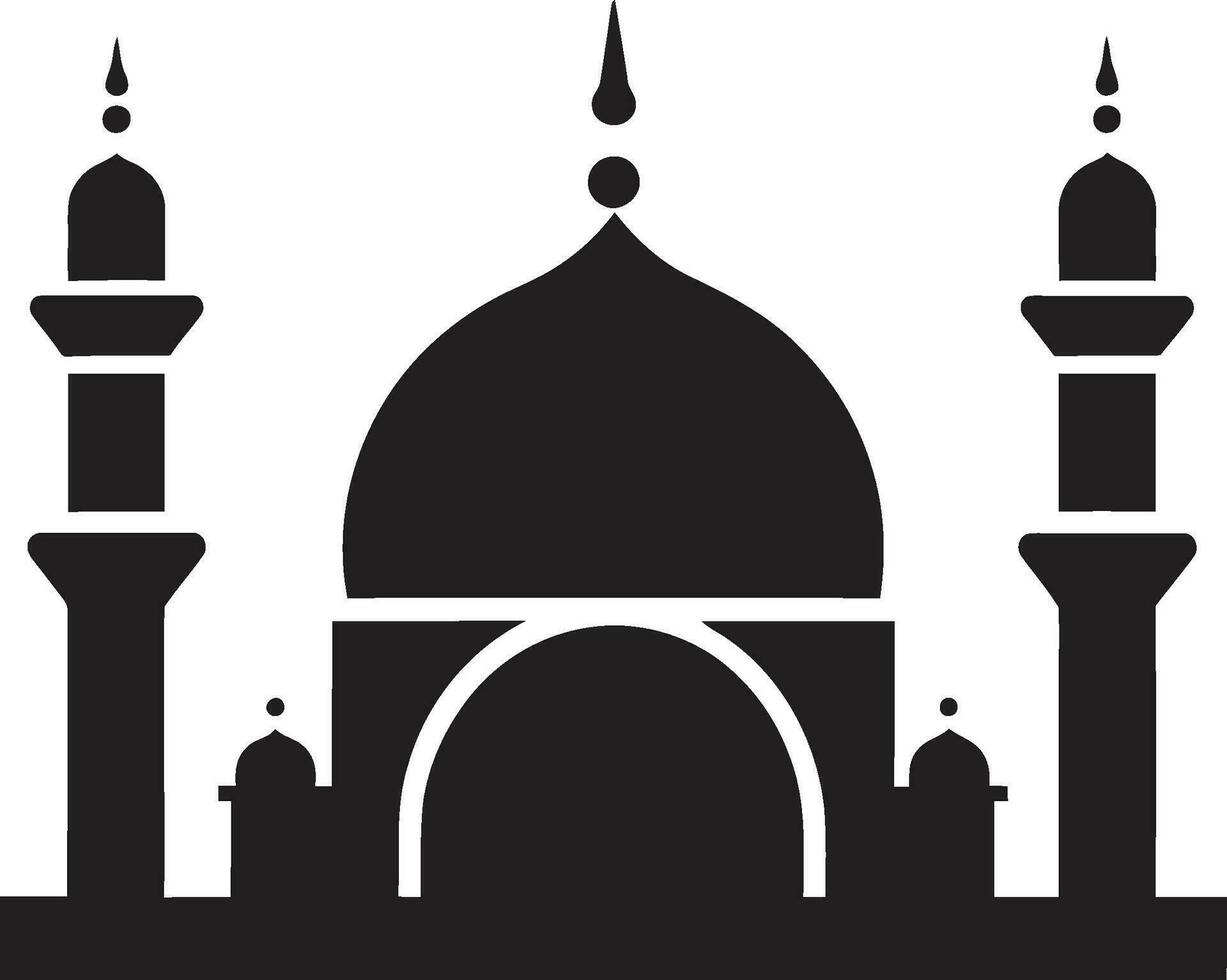 heilig Stille Moschee ikonisch Emblem göttlich Design emblematisch Moschee Logo vektor