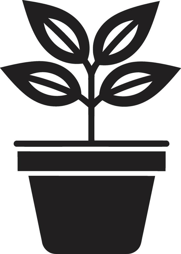 eco förtrollning logotyp vektor ikon botaniska briljans växt emblem design