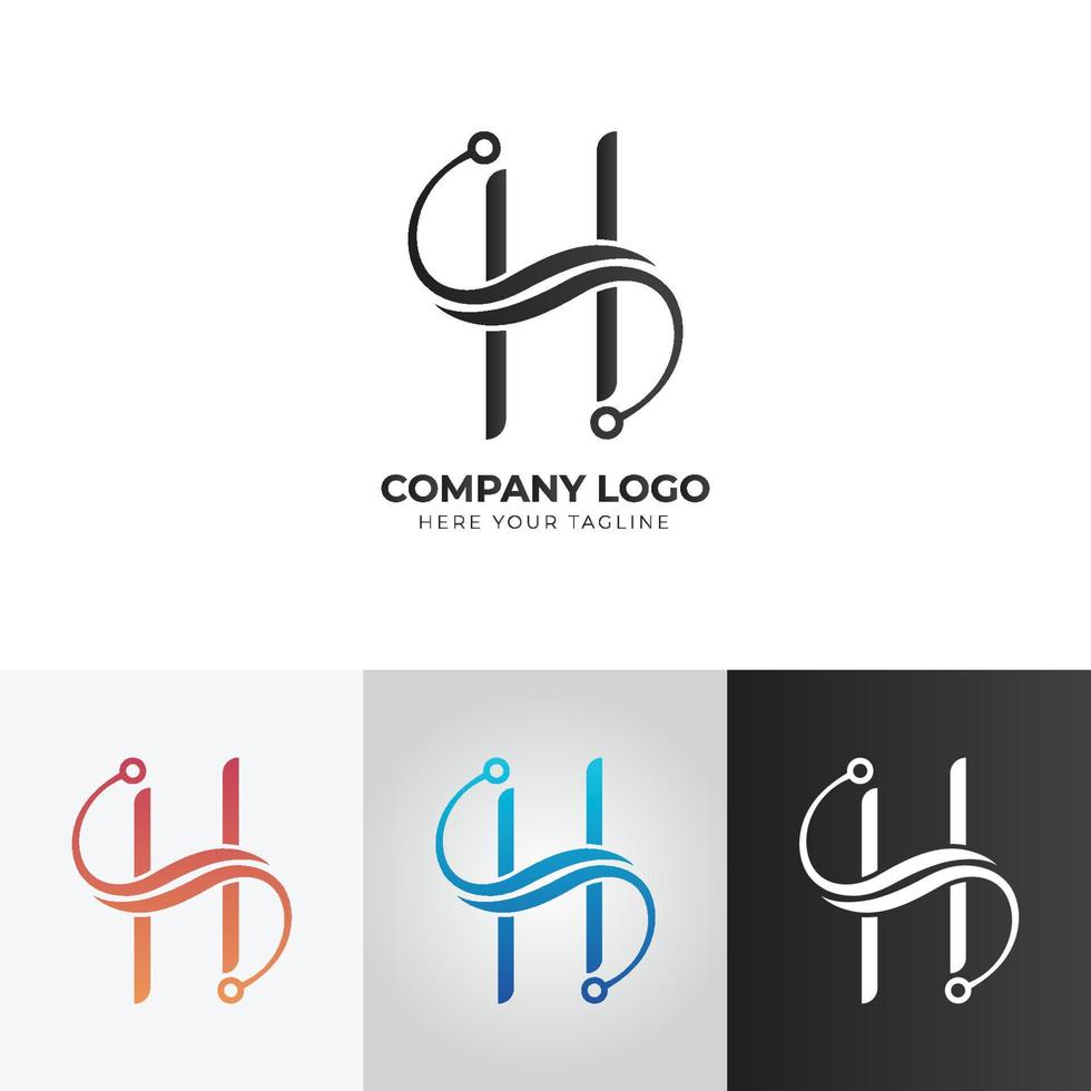 Buchstabe h Logo Symbol Design Vorlage Elemente vektor