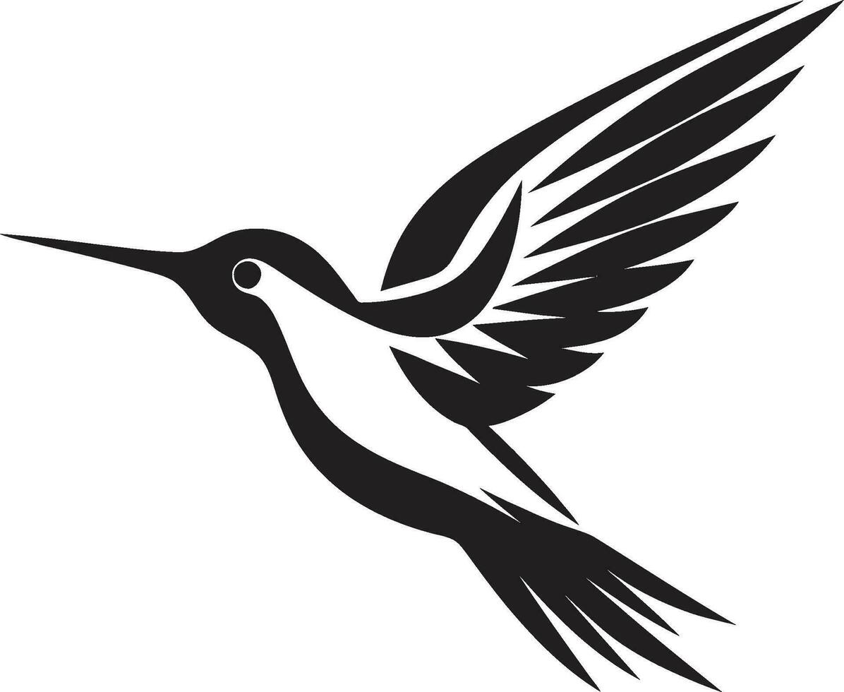 vibrerande fart kolibri logotyp symbol avian aura ikoniska kolibri vektor