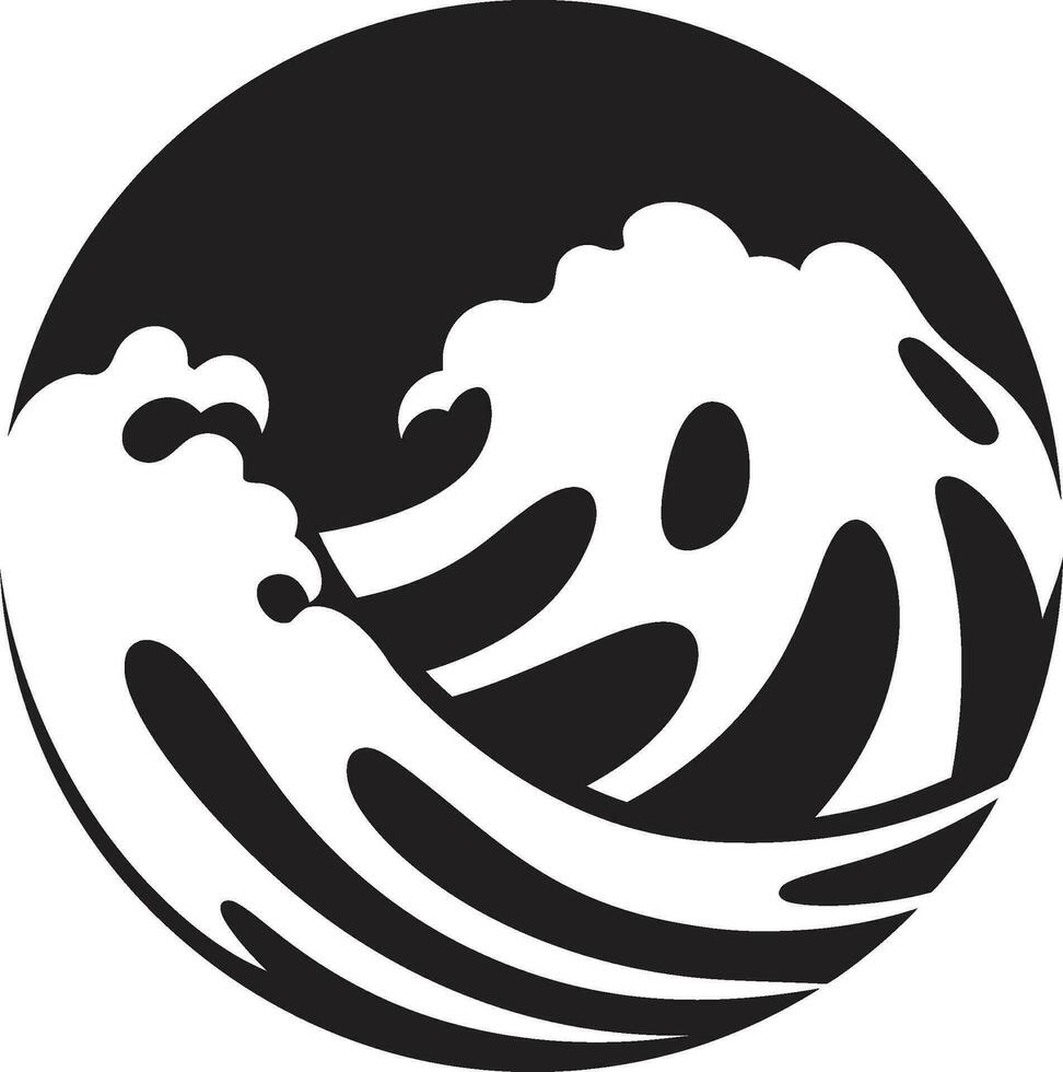 aqua uppstigning vatten Vinka logotyp design lugn vingla minimalistisk Vinka ikoniska emblem vektor