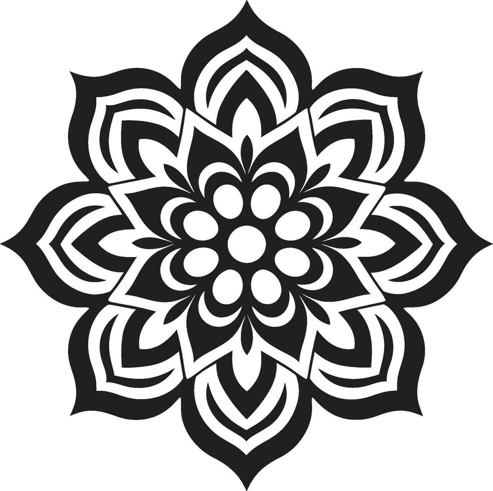 Harmonie Heiligenschein Mandala Logo Vektor heiter Symmetrie ikonisch Mandala Design
