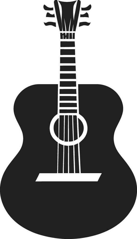 Echos von Eleganz Gitarre Vektor Design Melodie Hersteller ikonisch Gitarre Emblem