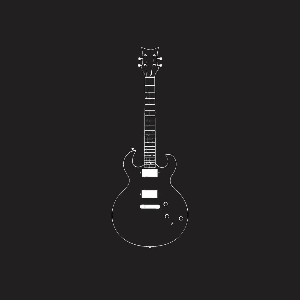 eufoniska ekar gitarr logotyp vektor symbol vibrerande mångsidighet gitarr emblem vektor