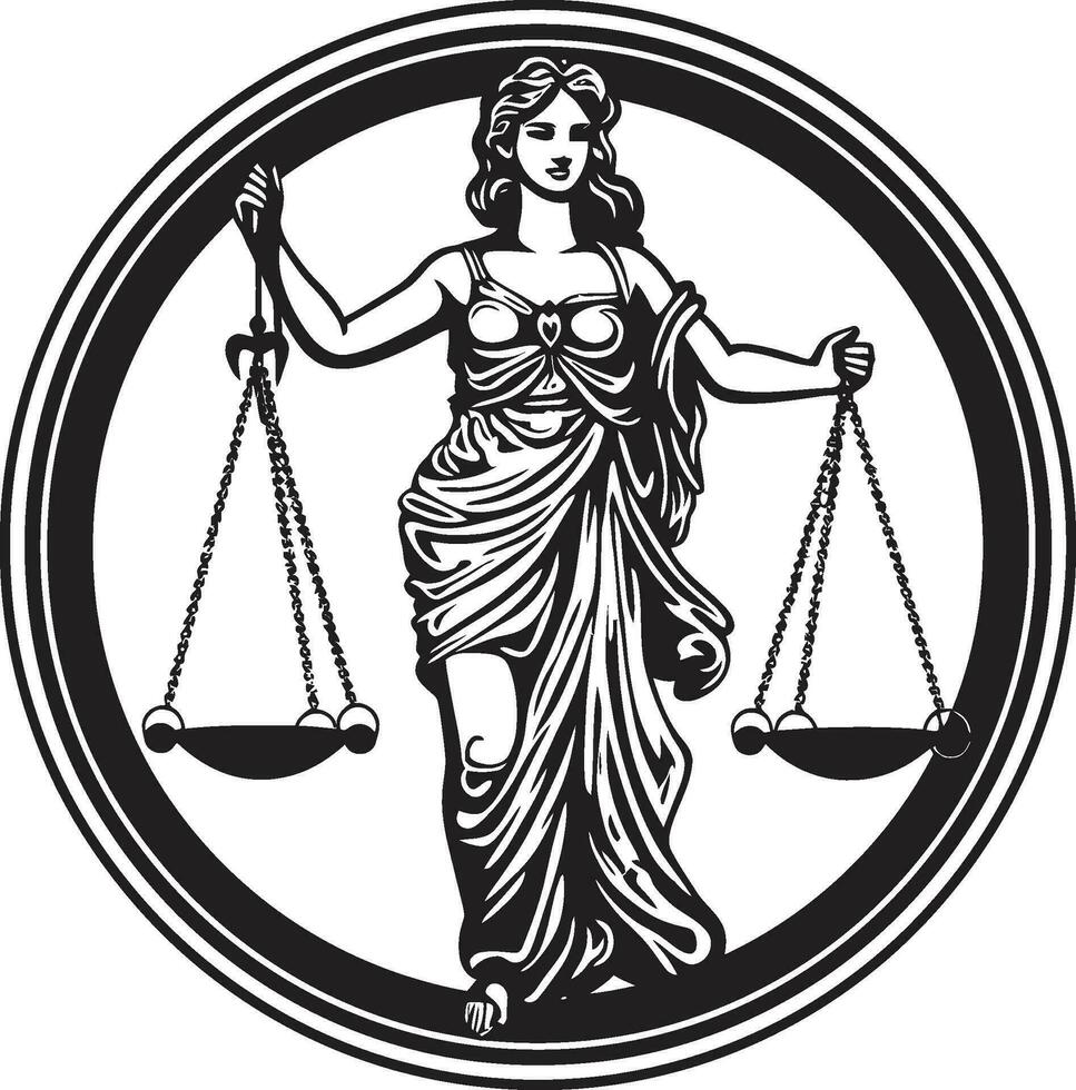 Gleichberechtigung Wesen Symbol von Gerechtigkeit Dame Zen Zephyr Mandala Logo Vektor