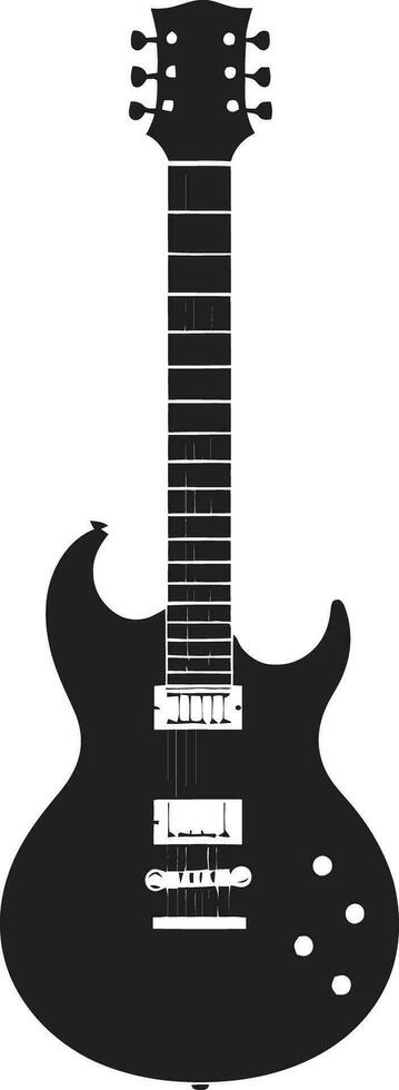 lugn ljudlandskap gitarr emblem vektor eufoniska ekar gitarr logotyp design ikon