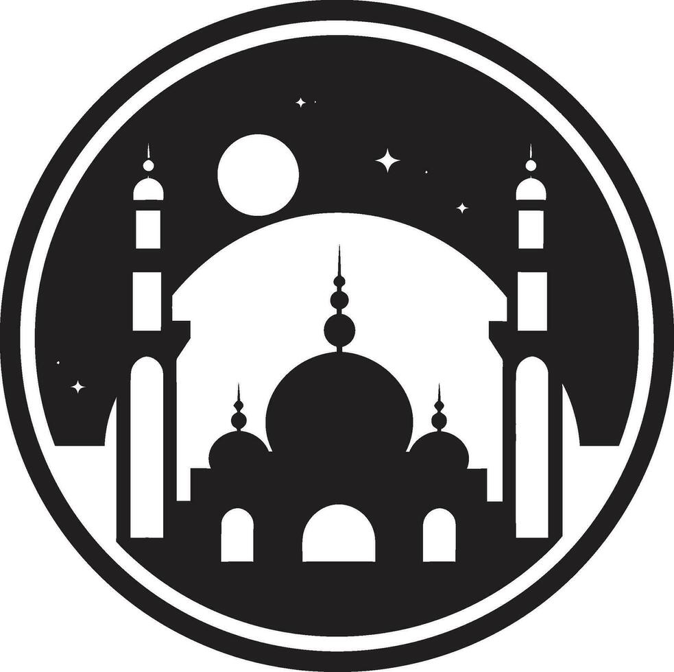 islamisch Wunder emblematisch Moschee Symbol ätherisch Eleganz Moschee Logo Design vektor