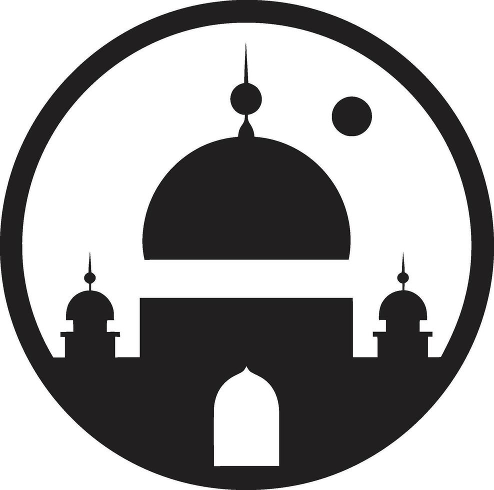 vördnadsfull stiga moské symbolisk design gudomlig mått ikoniska moské vektor