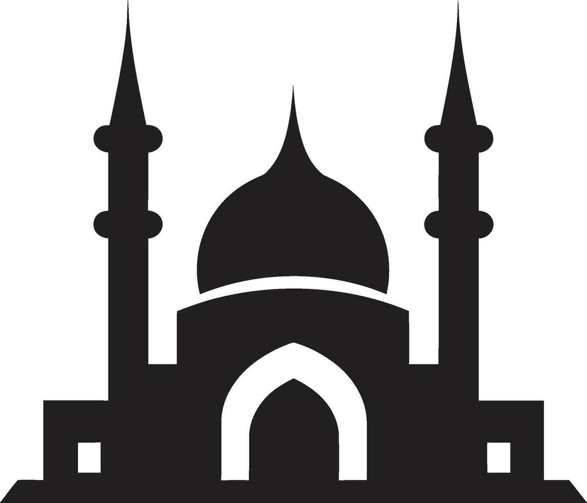 geheiligt Kennzeichen ikonisch Moschee Emblem Moschee Majestät emblematisch Logo Vektor