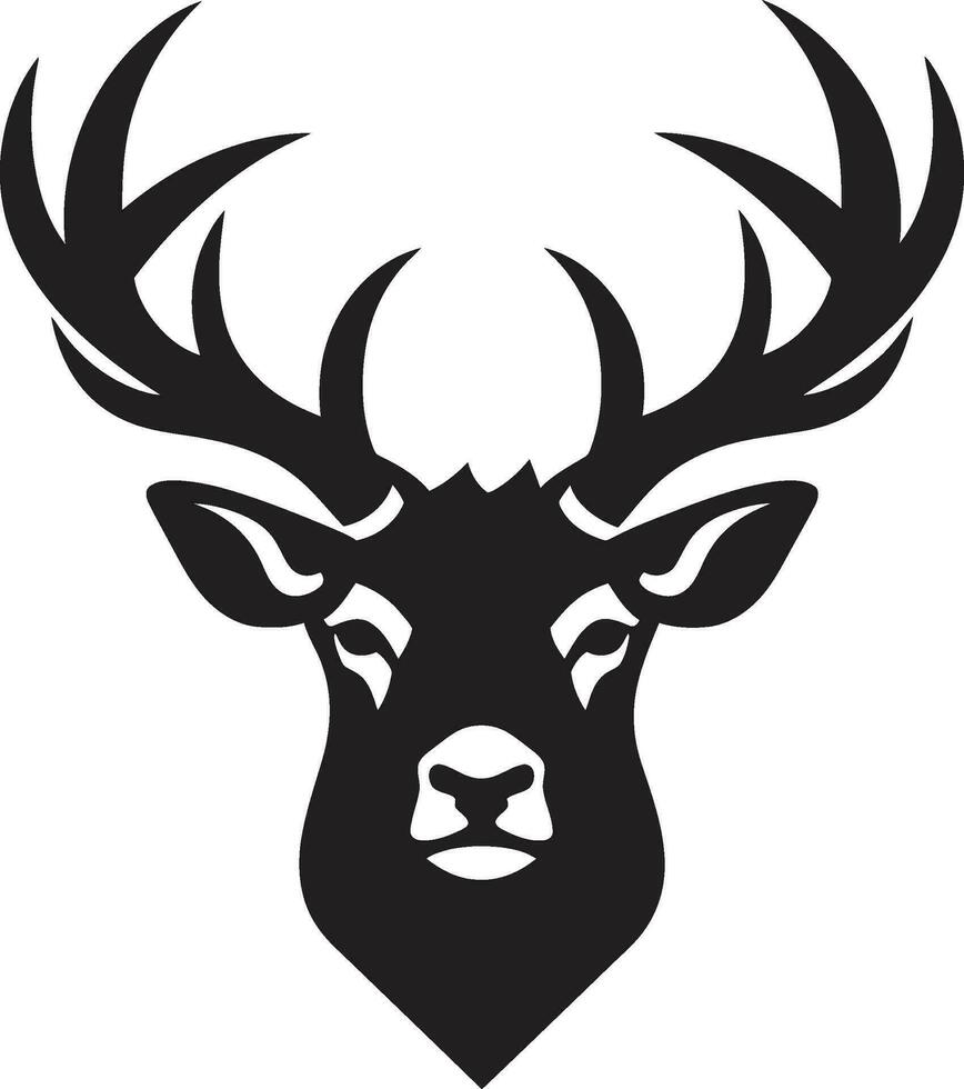 Wald Wächter Hirsch Kopf Logo Vektor Design symbolisch Hirsch Hirsch Kopf ikonisch Emblem