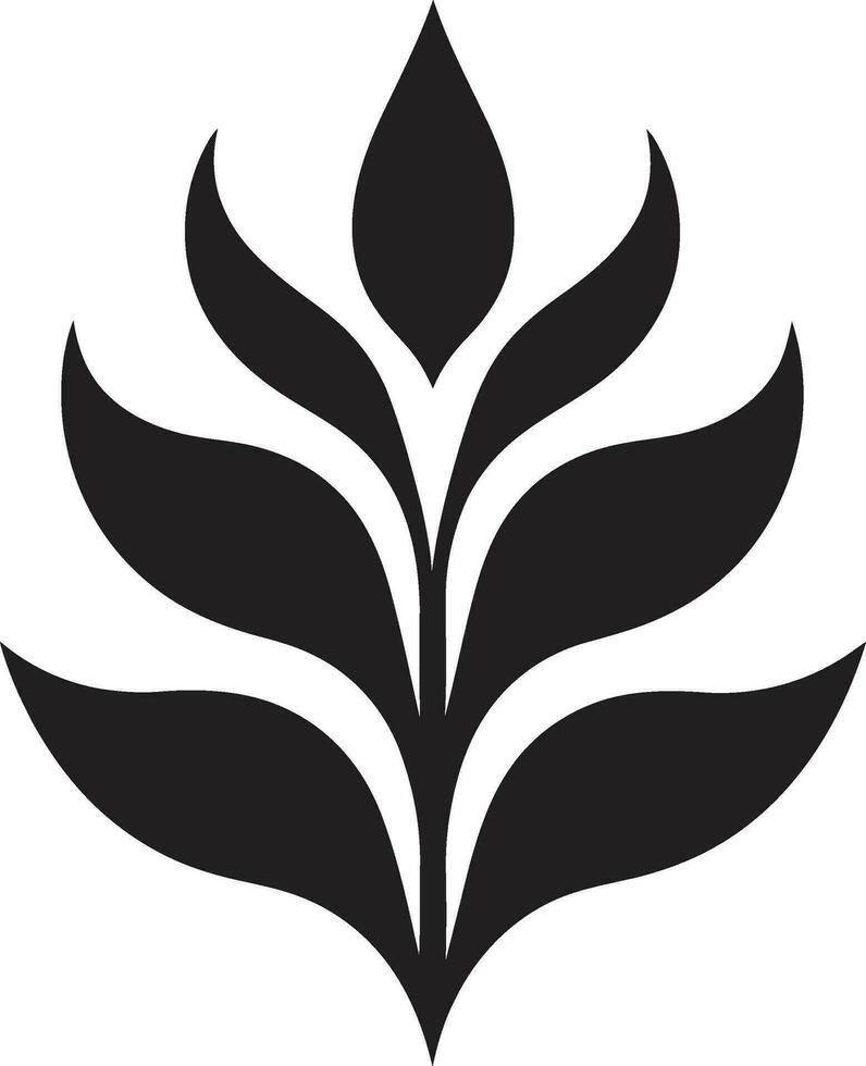 botanisch Schönheit ikonisch Pflanze Vektor immergrün Eleganz Pflanze Logo Design