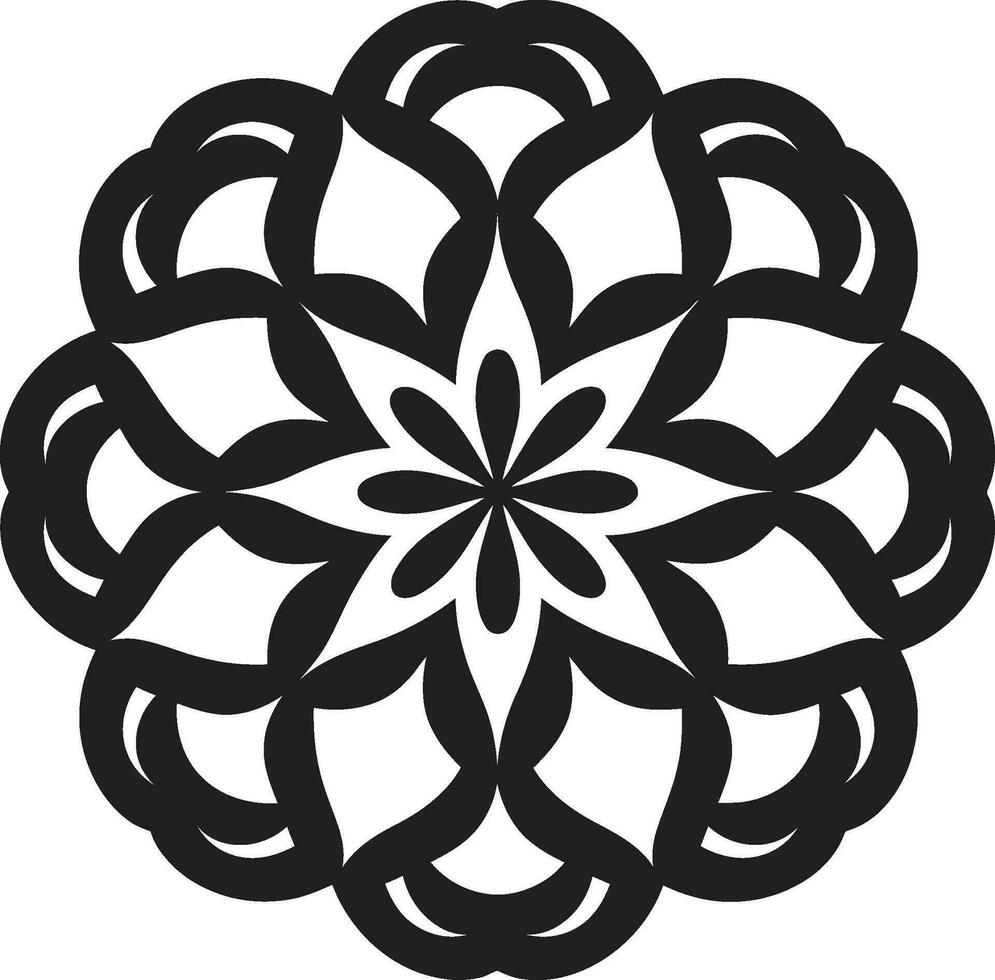 lugn symmetri symbolisk mandala vektor andlig virvlar mandala logotyp ikon