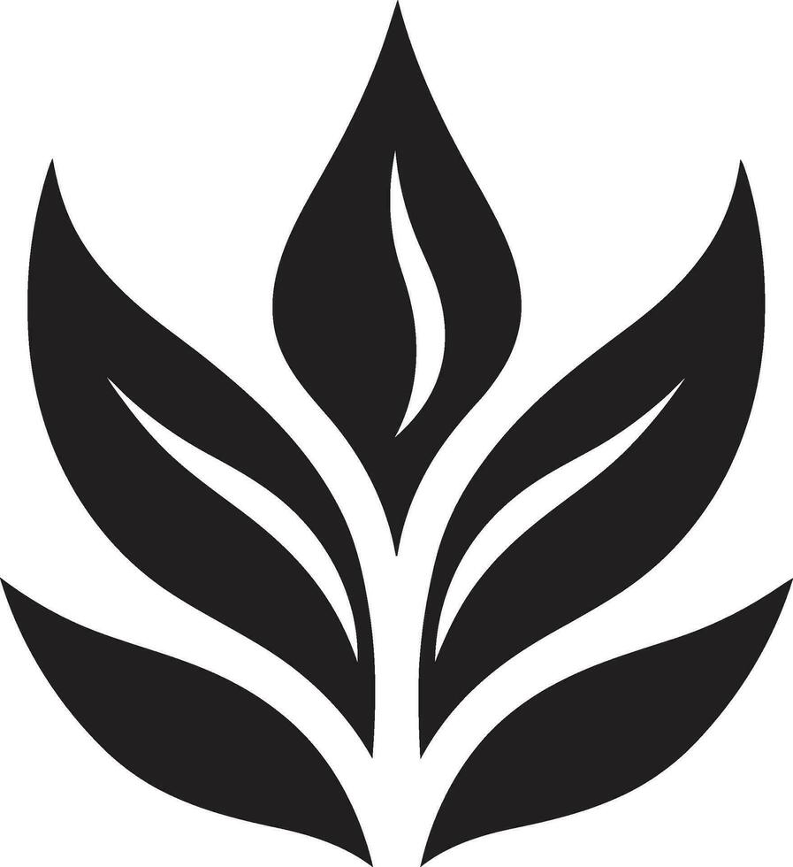 Naturen Palette emblematisch Pflanze Symbol botanisch Balance Logo Vektor Symbol