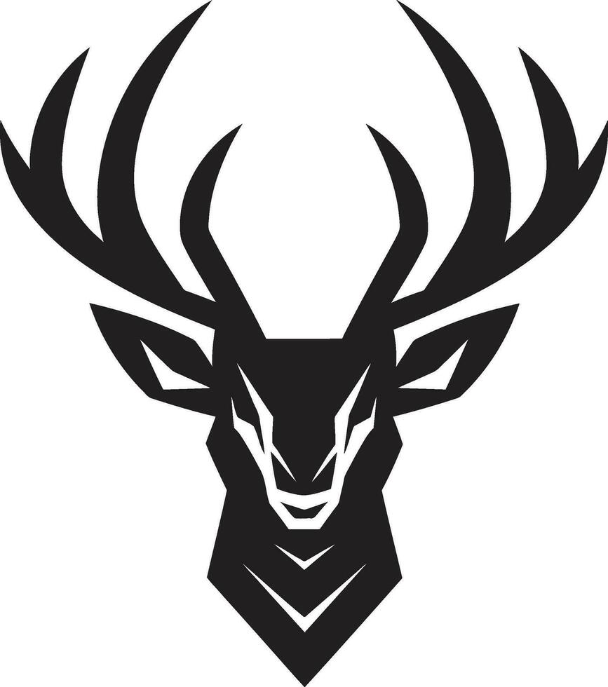 Naturen Pracht Hirsch Kopf Vektor Grafik Wildnis Majestät Hirsch Kopf Symbol Design