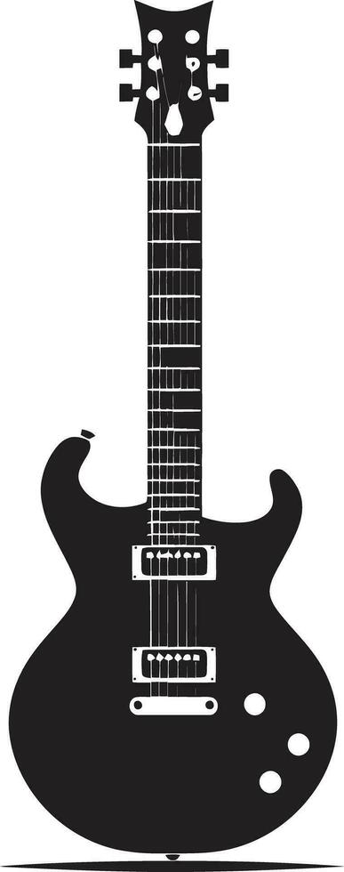 Melodie Montage Gitarre Symbol Design Vektor harmonisch Horizont Gitarre Emblem Symbol