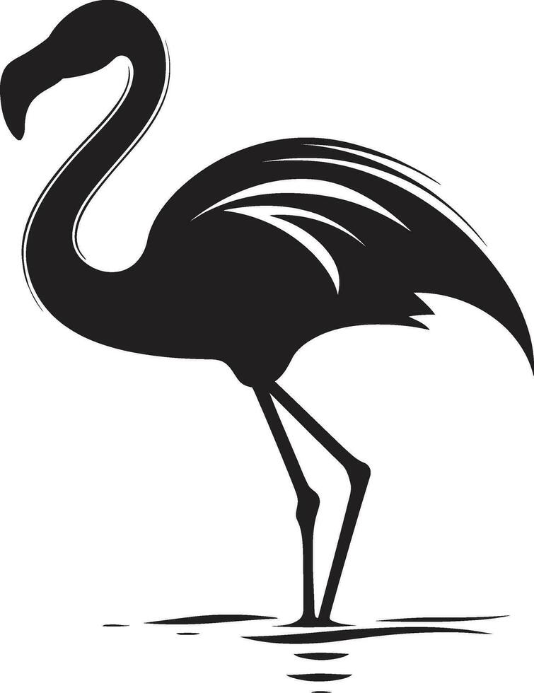 beschwingt Vogel Flamingo ikonisch Emblem tropisch Charme Flamingo Logo Vektor Illustration