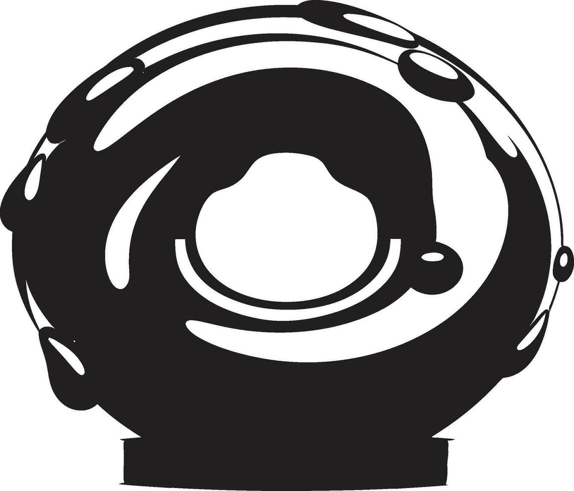 gefrostet Verschmelzung Krapfen ikonisch Emblem teigig Freude Logo Vektor Symbol