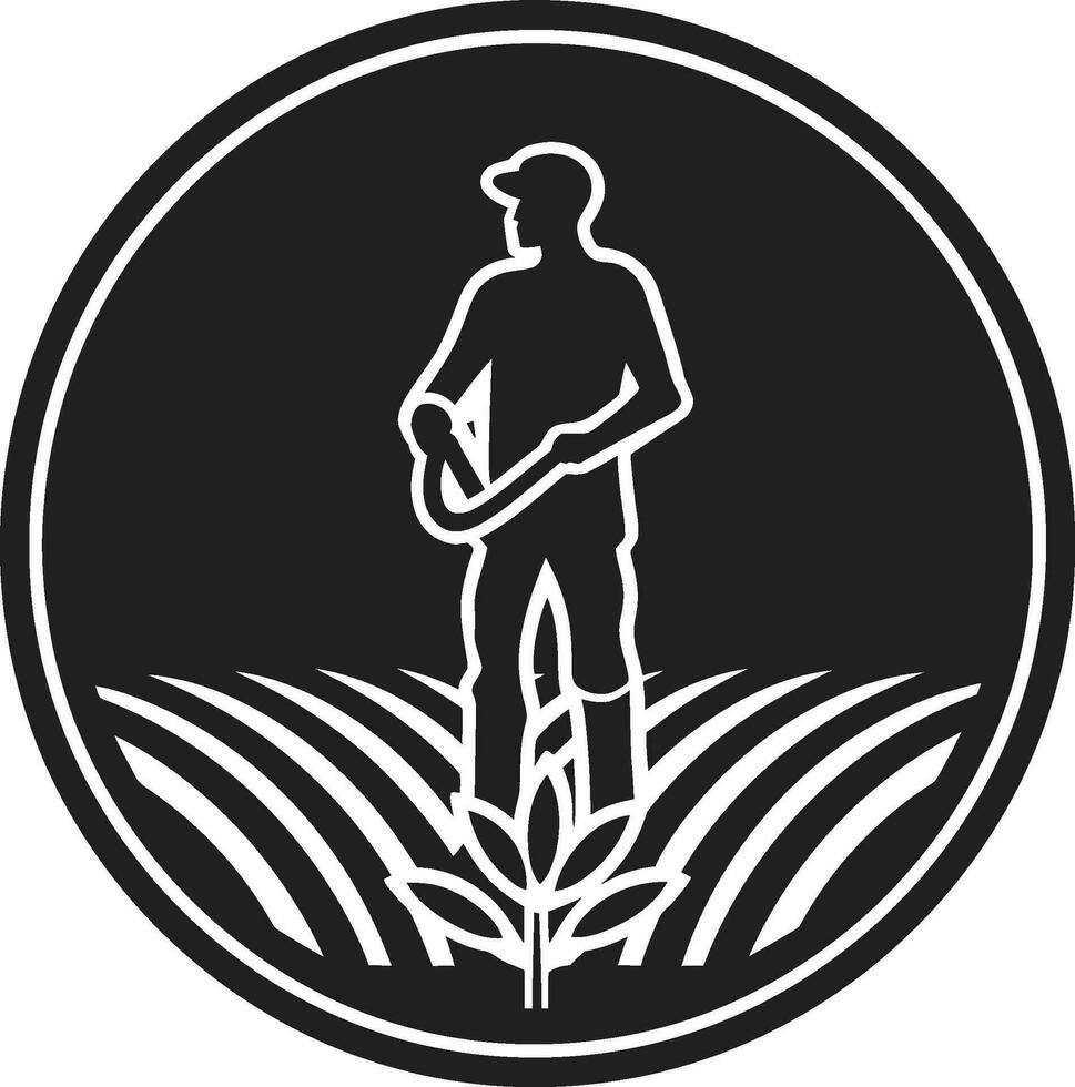 ländlich Rhythmen Landwirtschaft ikonisch Emblem Felder von der Wohlstand Landwirtschaft Logo Vektor Symbol