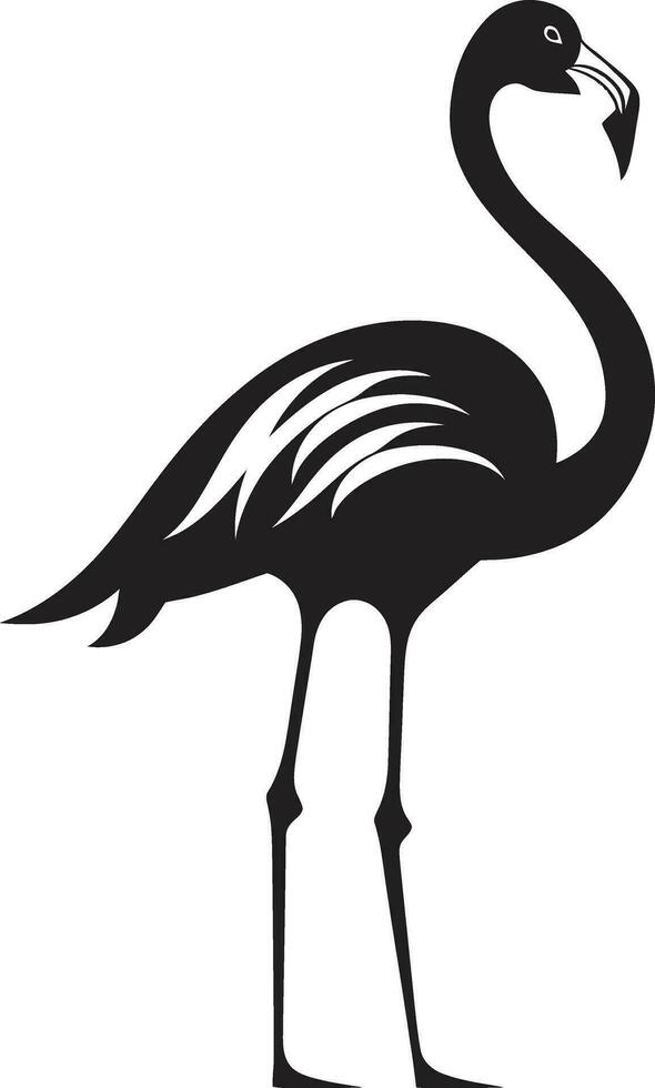 Flamingo Fantasie Logo Design Vektor Grafik Fuchsie gedeihen Flamingo Vogel Emblem Symbol